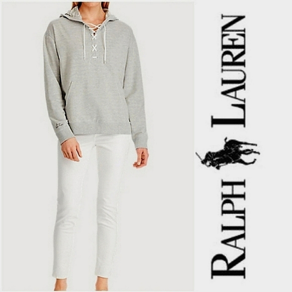 Ralph Lauren French Terry Lace Up Hoodie
